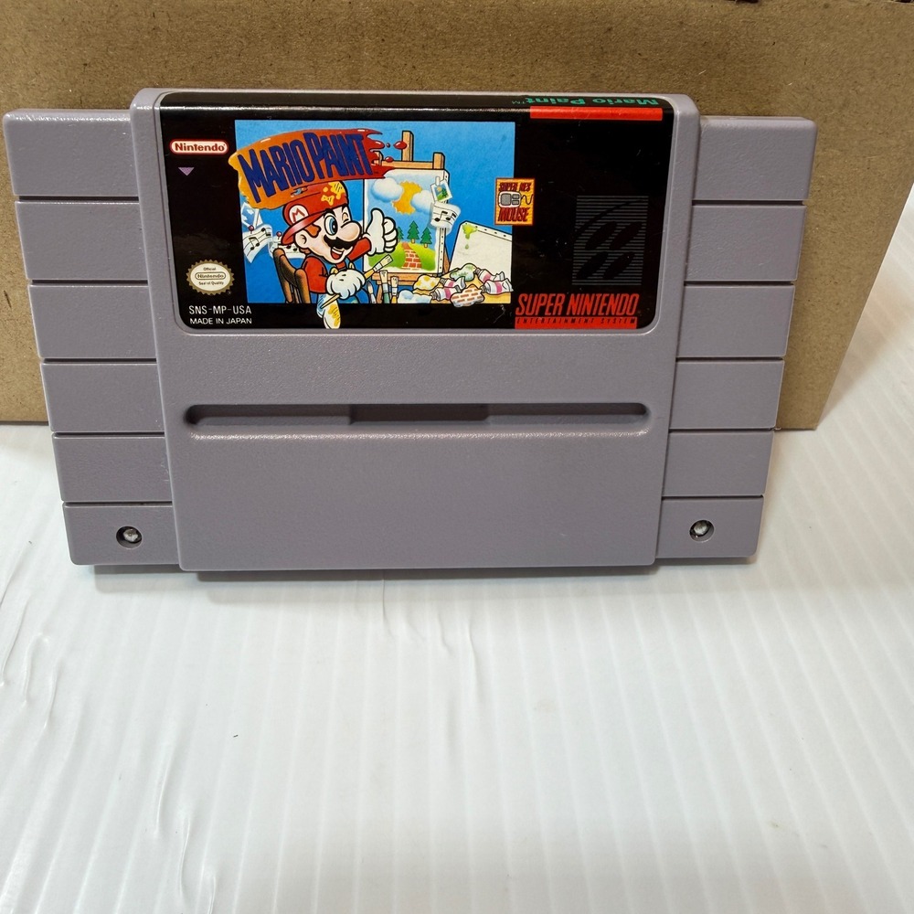 Nintendo Mario Paint SNES Super Nintendo Gray Good SNS-MP-USA Cartridge Only